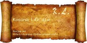Kosina Lídia névjegykártya